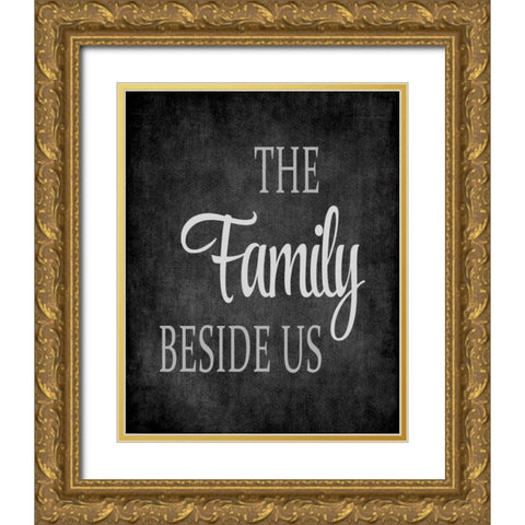 The Family Beside Us - Grey Gold Ornate Wood Framed Art Print with Double Matting by Robinson, Tamara