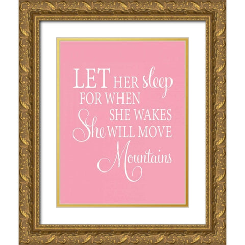 Let Her Sleep Gold Ornate Wood Framed Art Print with Double Matting by Robinson, Tamara