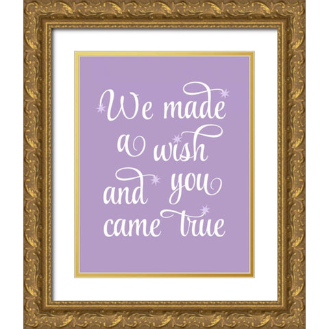 Butterfly Quote Gold Ornate Wood Framed Art Print with Double Matting by Robinson, Tamara