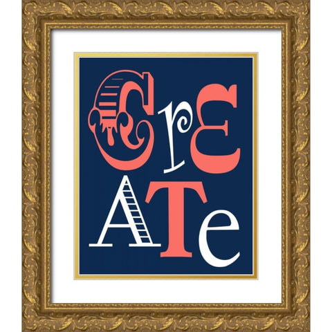 Create Gold Ornate Wood Framed Art Print with Double Matting by Robinson, Tamara