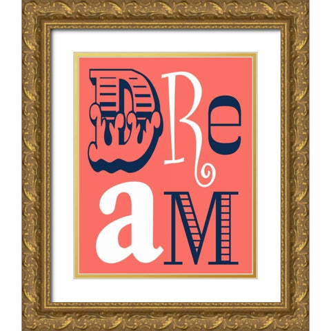 Dream Gold Ornate Wood Framed Art Print with Double Matting by Robinson, Tamara