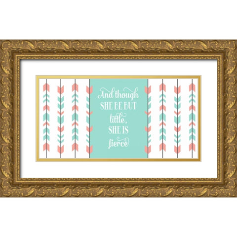 Fierce Tribal Arrow Gold Ornate Wood Framed Art Print with Double Matting by Robinson, Tamara