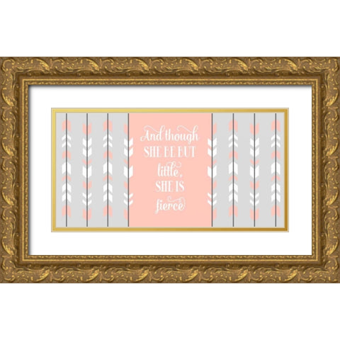 Fierce Tribal Arrow II Gold Ornate Wood Framed Art Print with Double Matting by Robinson, Tamara