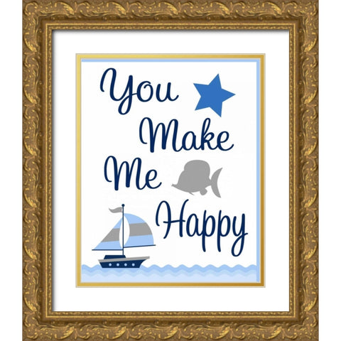 Nautical Sunshine III Gold Ornate Wood Framed Art Print with Double Matting by Robinson, Tamara