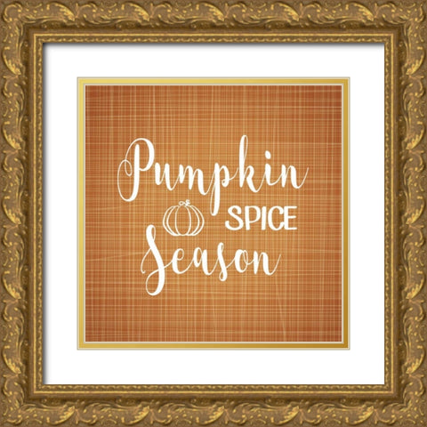 Pumpkin Spice Gold Ornate Wood Framed Art Print with Double Matting by Robinson, Tamara