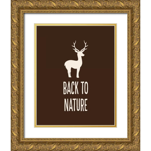 Back to Nature Gold Ornate Wood Framed Art Print with Double Matting by Robinson, Tamara