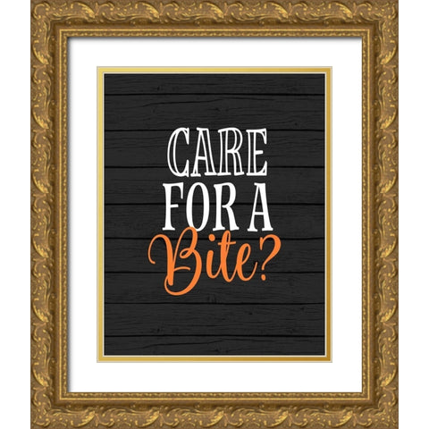 Care for a Bite?  Gold Ornate Wood Framed Art Print with Double Matting by Robinson, Tamara