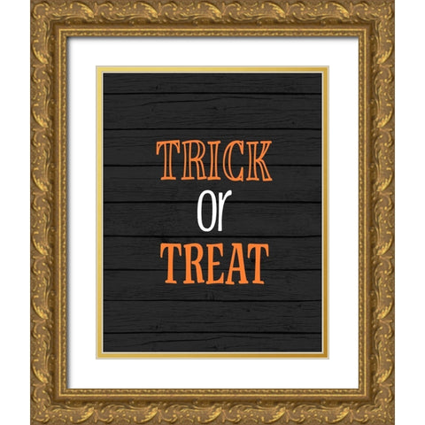 Trick or Treat Gold Ornate Wood Framed Art Print with Double Matting by Robinson, Tamara