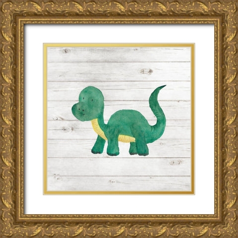 Water Color Dino VI Gold Ornate Wood Framed Art Print with Double Matting by Robinson, Tamara