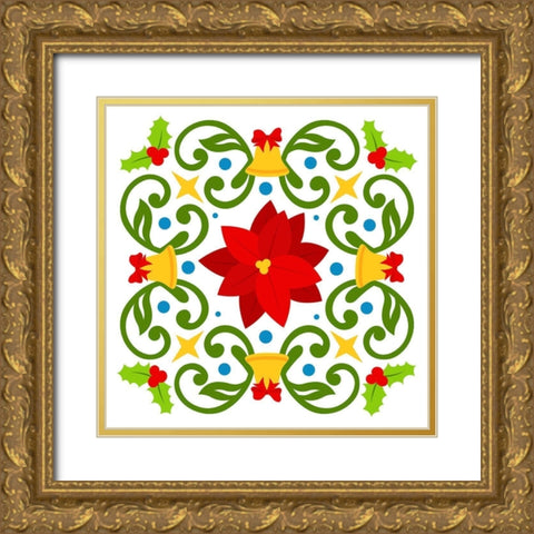 Christmas II Gold Ornate Wood Framed Art Print with Double Matting by Robinson, Tamara