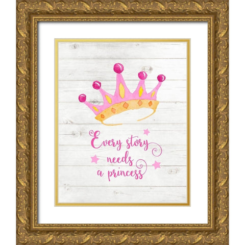 Every Story Gold Ornate Wood Framed Art Print with Double Matting by Robinson, Tamara