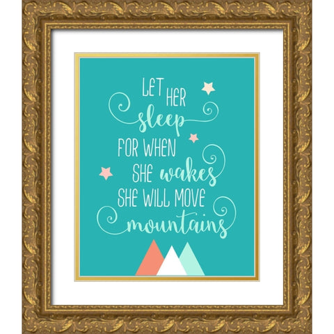 Let Her Sleep Gold Ornate Wood Framed Art Print with Double Matting by Robinson, Tamara