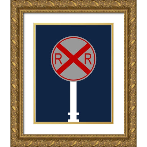 Railroad Gold Ornate Wood Framed Art Print with Double Matting by Robinson, Tamara