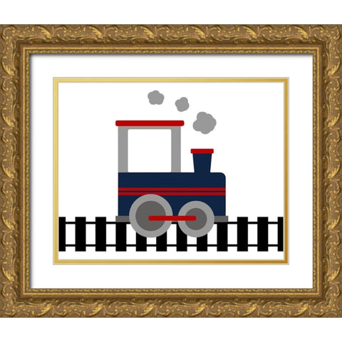 Train Tracks Gold Ornate Wood Framed Art Print with Double Matting by Robinson, Tamara
