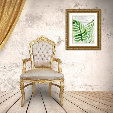Banana Leaf II Gold Ornate Wood Framed Art Print with Double Matting by Robinson, Tamara
