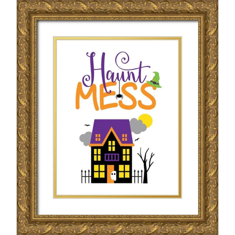 Haunt Mess Gold Ornate Wood Framed Art Print with Double Matting by Robinson, Tamara