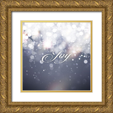 Joy Gold Ornate Wood Framed Art Print with Double Matting by Robinson, Tamara