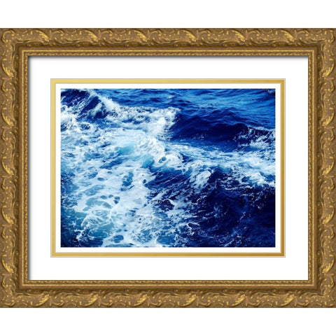 Ocean Waves Gold Ornate Wood Framed Art Print with Double Matting by Robinson, Tamara