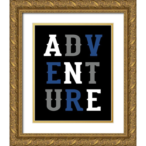 Adventure Gold Ornate Wood Framed Art Print with Double Matting by Robinson, Tamara