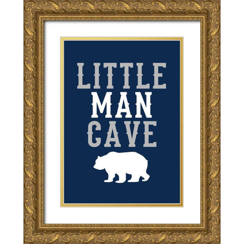Little Man Cave Gold Ornate Wood Framed Art Print with Double Matting by Robinson, Tamara