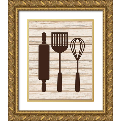 Dining Room II Gold Ornate Wood Framed Art Print with Double Matting by Robinson, Tamara