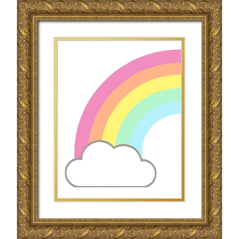 Rainbow Gold Ornate Wood Framed Art Print with Double Matting by Robinson, Tamara