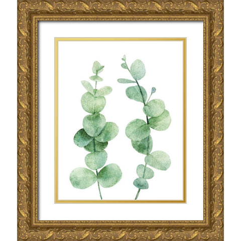 Eucalyptus Gold Ornate Wood Framed Art Print with Double Matting by Robinson, Tamara