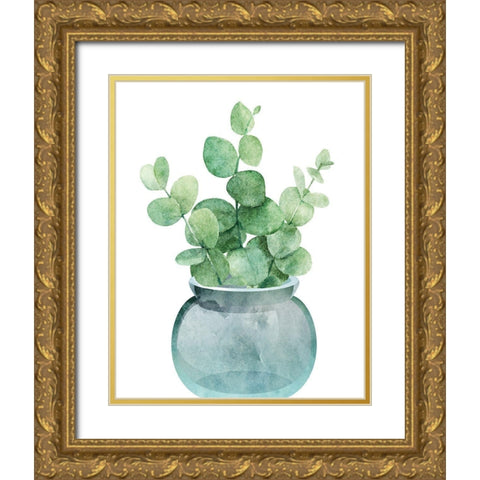 Eucalyptus II Gold Ornate Wood Framed Art Print with Double Matting by Robinson, Tamara