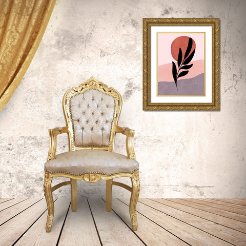 Plant Stem Gold Ornate Wood Framed Art Print with Double Matting by Dundon, Denise