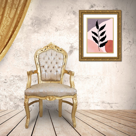 Plant Stem II Gold Ornate Wood Framed Art Print with Double Matting by Dundon, Denise
