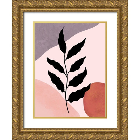 Plant Stem II Gold Ornate Wood Framed Art Print with Double Matting by Dundon, Denise