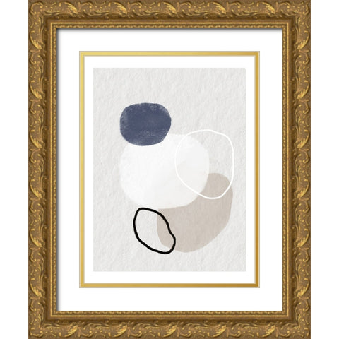 Stones II Gold Ornate Wood Framed Art Print with Double Matting by Dundon, Denise