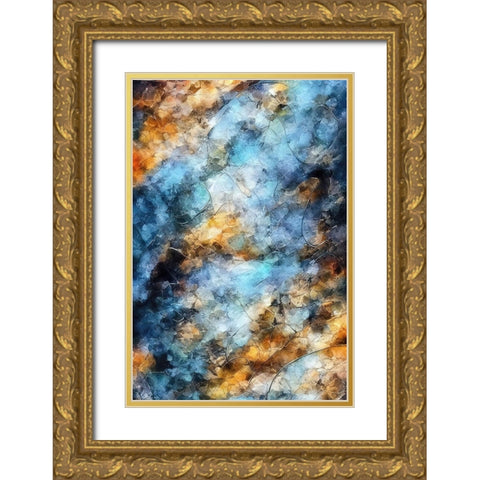 Locked in Stone Gold Ornate Wood Framed Art Print with Double Matting by Dundon, Denise