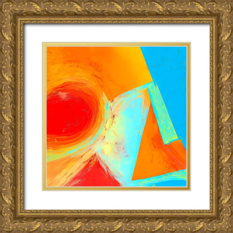 Day at the Beach Gold Ornate Wood Framed Art Print with Double Matting by Dundon, Denise