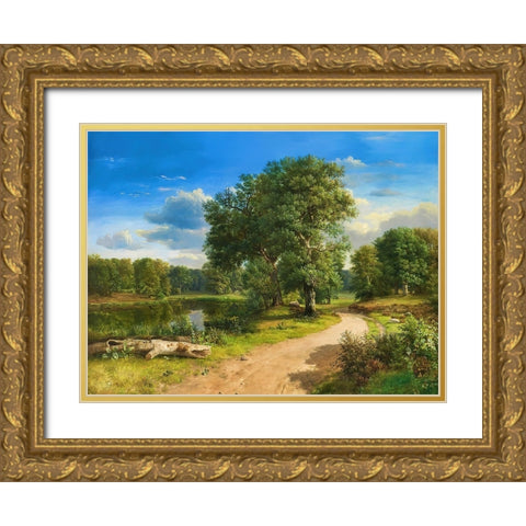 Fine Summer Day Gold Ornate Wood Framed Art Print with Double Matting by Dundon, Denise
