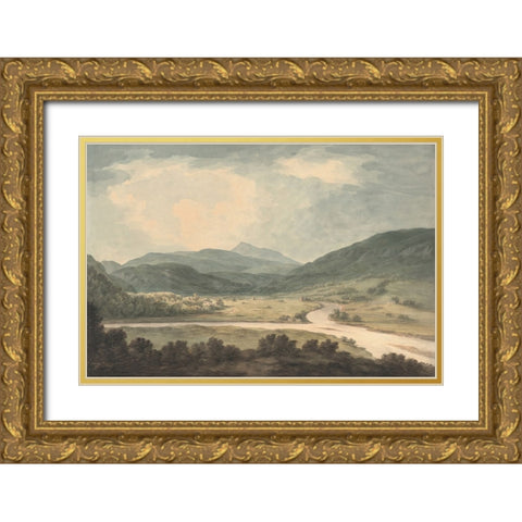 River Lands Gold Ornate Wood Framed Art Print with Double Matting by Dundon, Denise