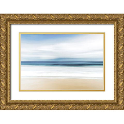 Beach Gold Ornate Wood Framed Art Print with Double Matting by Dundon, Denise