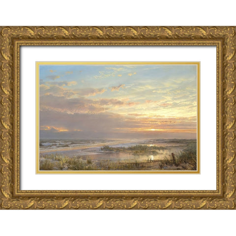 High Tide Gold Ornate Wood Framed Art Print with Double Matting by Dundon, Denise