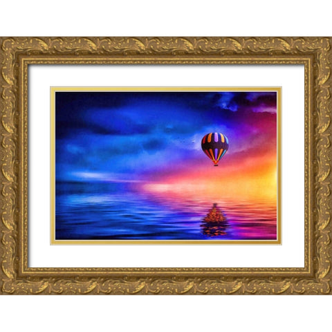 Into the West Gold Ornate Wood Framed Art Print with Double Matting by Dundon, Denise