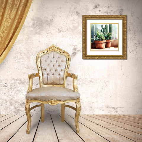 Cacti and Succulents XXV Gold Ornate Wood Framed Art Print with Double Matting by Dundon, Denise