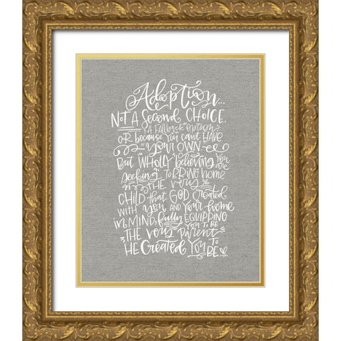 Adoption Gold Ornate Wood Framed Art Print with Double Matting by Wieners, Valerie