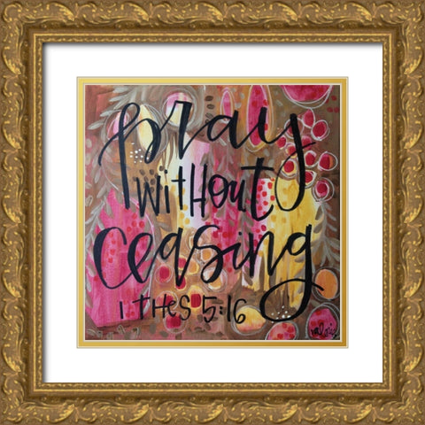 Pray Gold Ornate Wood Framed Art Print with Double Matting by Wieners, Valerie