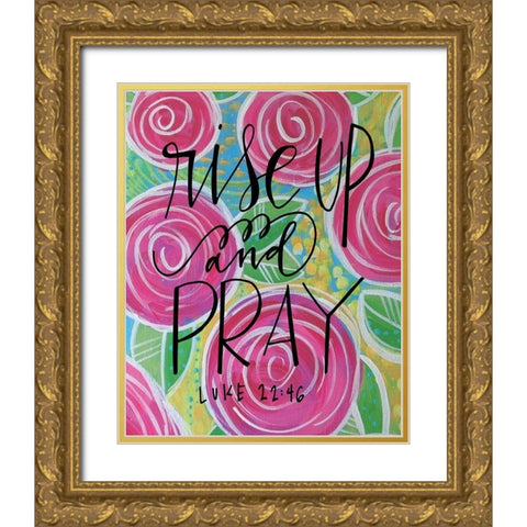 Rise Up Gold Ornate Wood Framed Art Print with Double Matting by Wieners, Valerie