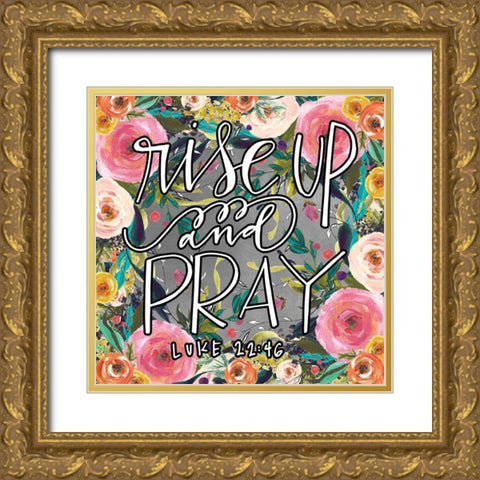 Rise Up Gold Ornate Wood Framed Art Print with Double Matting by Wieners, Valerie