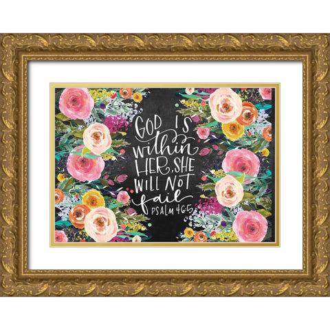 God Is Gold Ornate Wood Framed Art Print with Double Matting by Wieners, Valerie