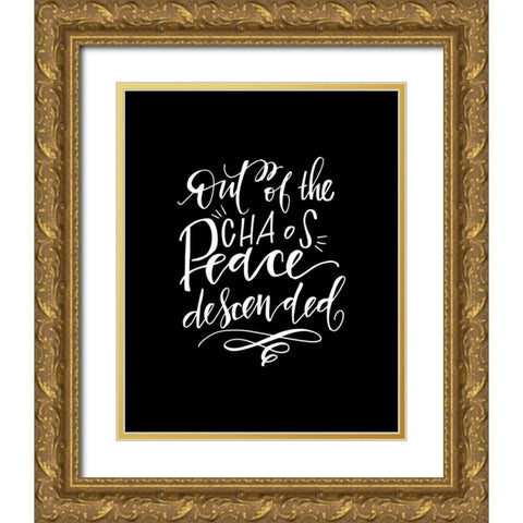 Chaos Gold Ornate Wood Framed Art Print with Double Matting by Wieners, Valerie