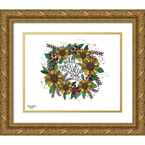 Where You Go Gold Ornate Wood Framed Art Print with Double Matting by Wieners, Valerie