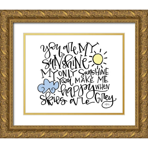 Sunshine Gold Ornate Wood Framed Art Print with Double Matting by Wieners, Valerie