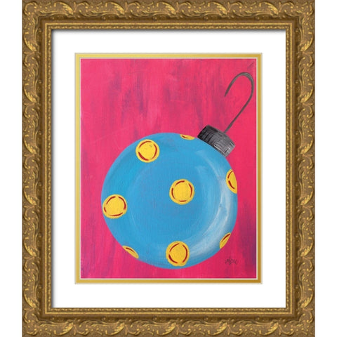 Blue Ornament Gold Ornate Wood Framed Art Print with Double Matting by Wieners, Valerie