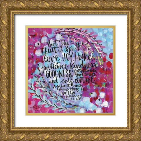 Fruit of the Spirit Gold Ornate Wood Framed Art Print with Double Matting by Wieners, Valerie